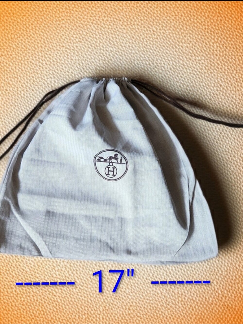 Hermes Drawstring Dust Bag 17"